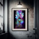 Quadro Decorativo Chave Mágica Arquétipo - 60x48cm