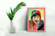 Quadro Decorativo Chaves Chapolin C Moldura e Vidro 33x25 A4