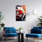 Quadro Decorativo Chevrolet Camaro Vermelho Clássico Vintage
