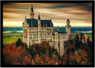 Quadro Decorativo Cidade Braviera Castelo De Neuschwanstein Alemanha Paisagem Com Moldura RC017