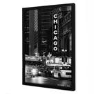 Quadro Decorativo Cidade Chicago em Moldura Caixa