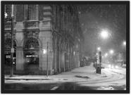 Quadro Decorativo Cidade Inverno Ruas Neve Decoração Salas Quartos Com Moldura G01