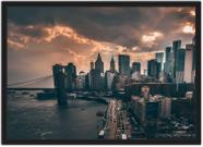 Quadro Decorativo Cidade New York Decoração Salas Quartos Com Moldura G01