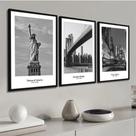 Quadro Decorativo Cidade New York Preto E Branco Sala Quarto Quadro Decorativo Cidade New York Preto E Branco Sala Quarto