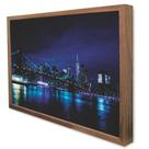 Quadro Decorativo Cidade Nova York - Vista da Ponte Brooklyn em Moldura Caixa