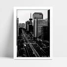 Quadro Decorativo Cidade São Paulo em Moldura Caixa