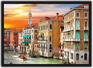 Quadro Decorativo Cidade Veneza Decoração De Salas Com Moldura