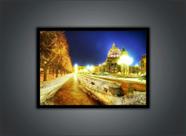 Quadro Decorativo Cidades Boston Estados Unidos Paisagem Empresas Quartos Salas Com Moldura RC103