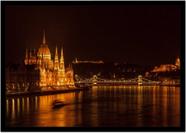 Quadro Decorativo Cidades Budapeste Hungria Cores Beleza Paisagem Quartos Salas Com Moldura RC048