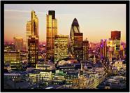 Quadro Decorativo Cidades Londres Luzes Cores Beleza Paisagem Quartos Salas Com Moldura RC041