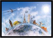 Quadro Decorativo Cidades Mundo Turismo Agências Viagens Salas Quartos Lojas Com Moldura RC177