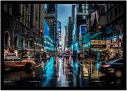 Quadro Decorativo Cidades Nova York EUA Paisagem Quartos Salas Com Moldura RC071