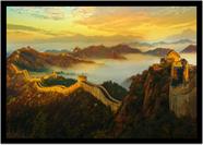 Quadro Decorativo Cidades Países Muralhas Da China Paisagem Empresas Lojas Salas Com Moldura RC115