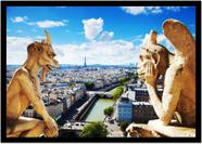 Quadro Decorativo Cidades Paris Catedral De Notre Dame Turismo Viagens Salas Com Moldura RC175