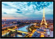 Quadro Decorativo Cidades Paris França Torre Eiffel Paisagem Com Moldura RC092