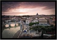 Quadro Decorativo Cidades Roma Itália Paisagem Lojas Quartos Salas Com Moldura RC081