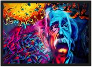 Quadro Decorativo Ciências Albert Einstein Físico Decoração Com Moldura G02