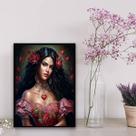 Quadro Decorativo Cigana Rosa Vermelha 45x34cm - com vidro Quadro Decorativo Cigana Rosa Vermelha 45x34cm - com vidro
