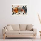 Quadro Decorativo Círculos Folhagem Abstrato - 50x70cm