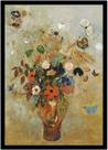 Quadro Decorativo Clássicos Flores Odilon Redon (1905) Quartos Salas Com Moldura RC006