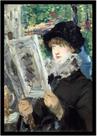 Quadro Decorativo Clássicos Mulher Lendo Édouard Manet (1880) Quartos Salas Com Moldura RC021