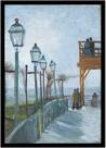 Quadro Decorativo Clássicos Terraço Moulin Blute-Fin Van Gogh (1887) Quartos Salas Com Moldura RC016
