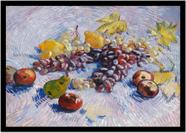 Quadro Decorativo Clássicos Uvas, Limões, Peras Maçã Van Gogh (1887) Quartos Salas Com Moldura RC012