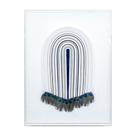 Quadro Decorativo Cocar Preto e Branco Abstrato