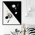 Quadro Decorativo Coffee Black and White - 70x50cm