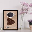 Quadro Decorativo Coffee Lovers 24x18cm - com vidro Quadro Decorativo Coffee Lovers 24x18cm - com vidro