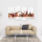 Quadro Decorativo Color Mosaico Em Tecido 4 Peças