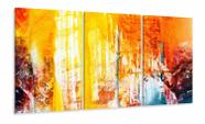 Quadro Decorativo Colorido Abstrato Amarelo 120x60 cm