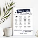 Quadro Decorativo Com Guia Da Lavanderia 45x34cm - com vidro