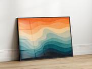 Quadro Decorativo com Moldura Acrilico Cristal Luxo Vidro Abstrata em Camadas para Sala de Estar, Quarto e Escritório, Hall Horizontal Quadro Decorativo com Moldura Acrilico Cristal Luxo Vidro Abstrata em Camadas para Sala de Estar, Quarto e Escritório, Hall Horizontal