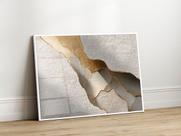 Quadro Decorativo com Moldura Acrilico Cristal Luxo Vidro Minimalista Bege Dourado para Sala de Estar, Quarto e Escritório, Hall Horizontal Quadro Decorativo com Moldura Acrilico Cristal Luxo Vidro Minimalista Bege Dourado para Sala de Estar, Quarto e Escritório, Hall Horizontal