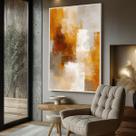 Quadro Decorativo com Moldura Caixa Arte Ocre para parede Sala, Quarto e Escritório