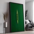 Quadro Decorativo com Moldura Caixa Canoa Verde Luxo para parede Sala, Quarto e Escritório Quadro Decorativo com Moldura Caixa Canoa Verde Luxo para parede Sala, Quarto e Escritório