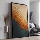 Quadro Decorativo com Moldura Caixa Tons Terracota para parede Sala, Quarto e Escritório Quadro Decorativo com Moldura Caixa Tons Terracota para parede Sala, Quarto e Escritório