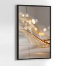 Quadro Decorativo com Moldura e Acrilico Cristal Luxo Dourado Ouro para Sala, Quarto e Escritório
