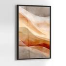 Quadro Decorativo com Moldura e Acrilico Cristal Montanha Terracota para Sala, Quarto e Escritório