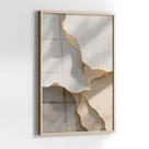 Quadro Decorativo com Moldura e Acrilico Cristal semelhante Vidro Abstrato Textura Suave para Sala de estar, Quarto, Hall e Escritório