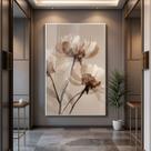 Quadro Decorativo com Moldura e Acrilico Cristal semelhante Vidro Arte Botânica Minimalista para Sala de estar, Quarto, Hall e Escritório Quadro Decorativo com Moldura e Acrilico Cristal semelhante Vidro Arte Botânica Minimalista para Sala de estar, Quarto, Hall e Escritório
