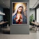 Quadro Decorativo com Moldura e Acrilico Cristal Vidro Nossa Senhora Aparecida Religioso Sala Quarto Hall Quadro Decorativo com Moldura e Acrilico Cristal Vidro Nossa Senhora Aparecida Religioso Sala Quarto Hall