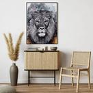 Quadro Decorativo com Moldura para Sala Imagem Leão - Londrinorte Molduras