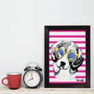 Quadro Decorativo com Moldura Preta Cachorro Beagle 33x43cm Quadro Decorativo com Moldura Preta Cachorro Beagle 33x43cm
