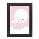 Quadro Decorativo Com Moldura Preta e Vidro Dream Big Little One 36x26,5 Mdf Adesivado