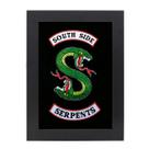 Quadro Decorativo Com Moldura Preta e Vidro South Side Serpents 36x26,5 Mdf Adesivado Quadro Decorativo Com Moldura Preta e Vidro South Side Serpents 36x26,5 Mdf Adesivado