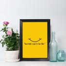 Quadro Decorativo com Moldura Preta Faça o Que Te Faz Feliz