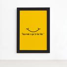 Quadro Decorativo com Moldura Preta Seja mais feliz 22x32cm