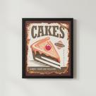 Quadro Decorativo Confeitaria Bolo Moldura 25x30